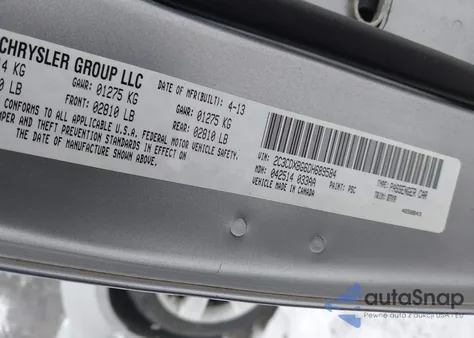 2013 Dodge Charger Se z USA, uszkodzony, nr VIN 2C3CDXBG6DH689584